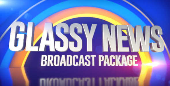 Glassy News Broadcast - VideoHive 12975420