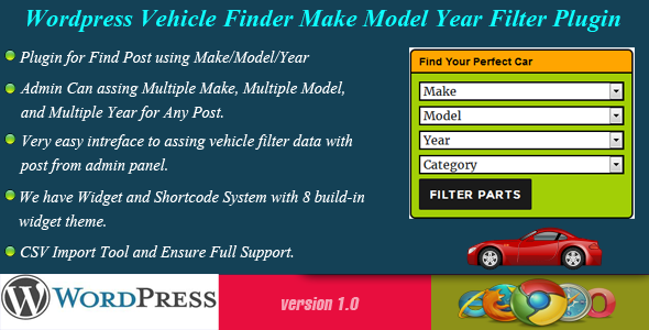 Wordpress Vehicle Finder - CodeCanyon 15224576