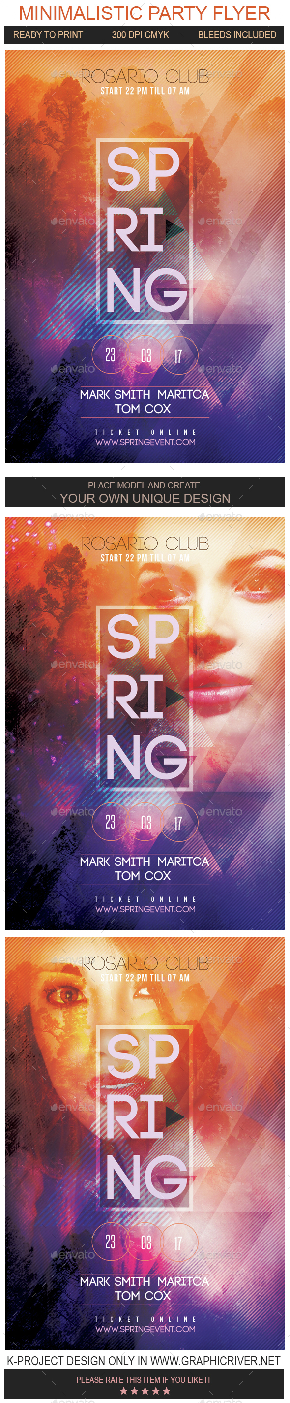 Minimalistic Party Flyer - Clubs & Parties Events