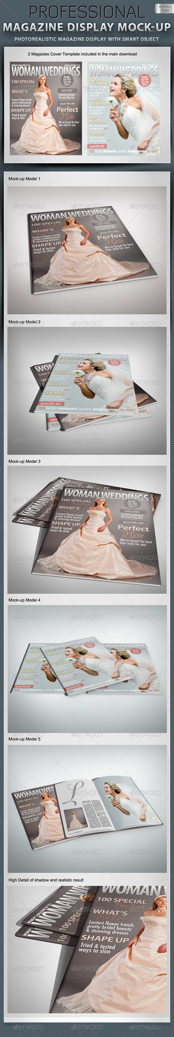 Professional Magazine Display Mock-up V2