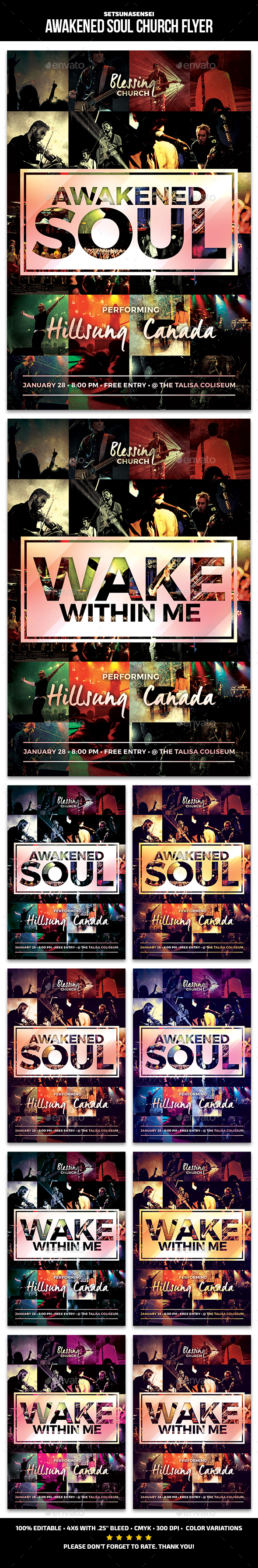 Awakened Soul Church Flyer - Church Flyers