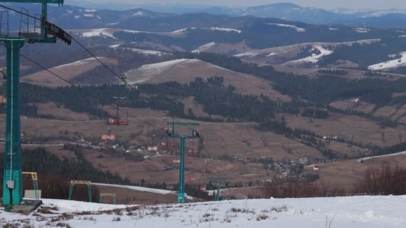Ski Lift and Spring Mountains View