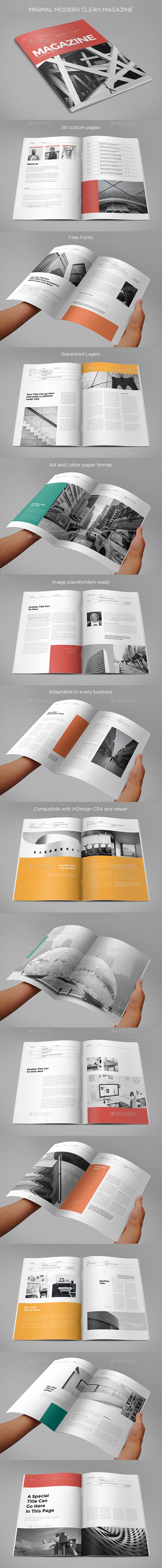 Minimal Modern Clean Magazine - Magazines Print Templates