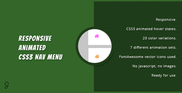 Responsive Animated CSS3 Nav Menu