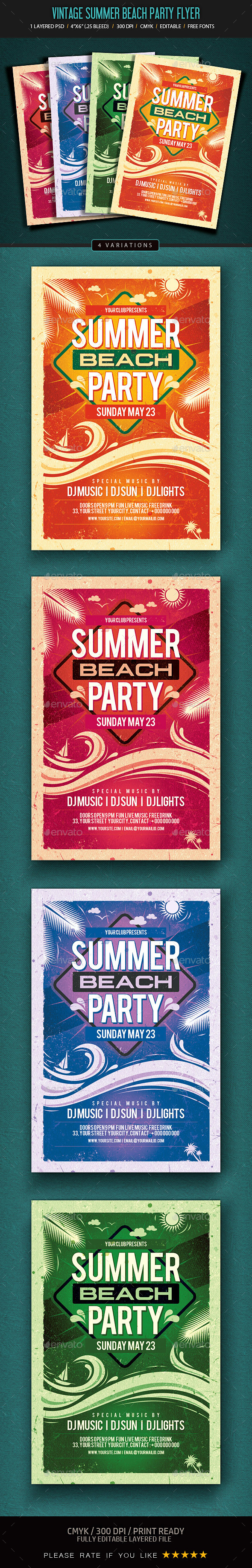 Summer Party Flyer - Clubs & Parties Events
