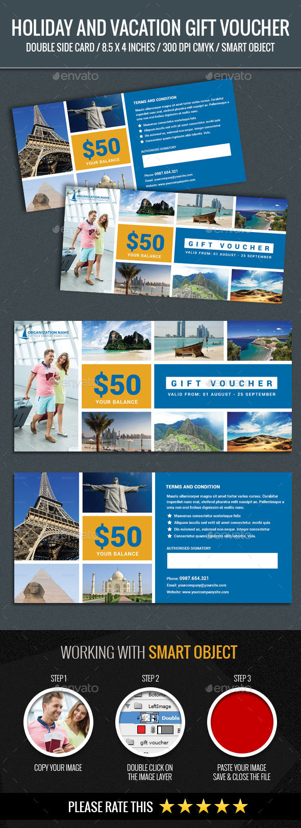 Holiday and Vacation Gift Voucher - Loyalty Cards Cards & Invites