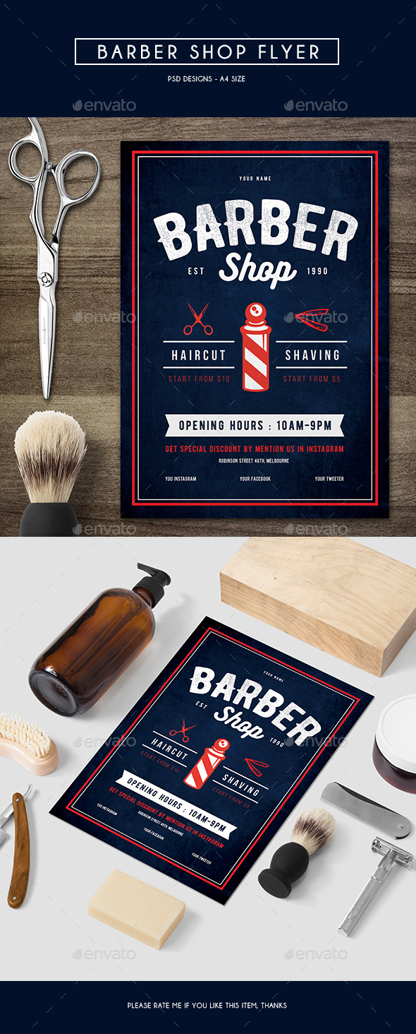 Barber Shop Flyer - Commerce Flyers