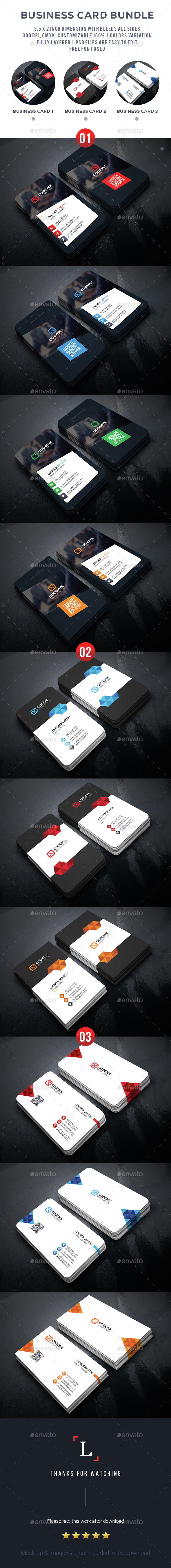 Business Card Bundle - Business Cards Print Templates