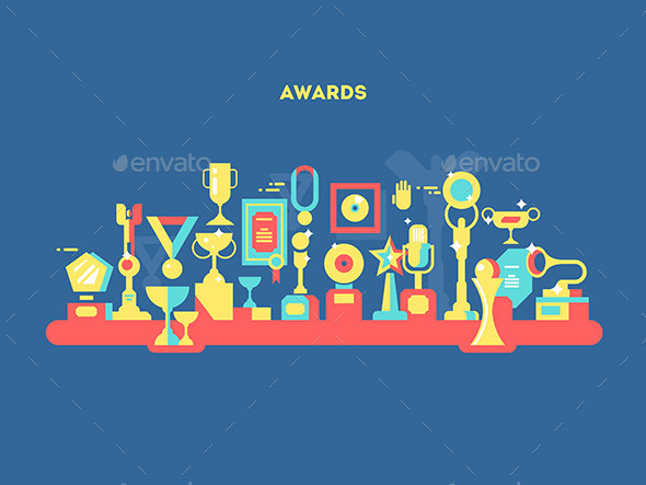 Awards Set Design Flat - Man-made Objects Objects