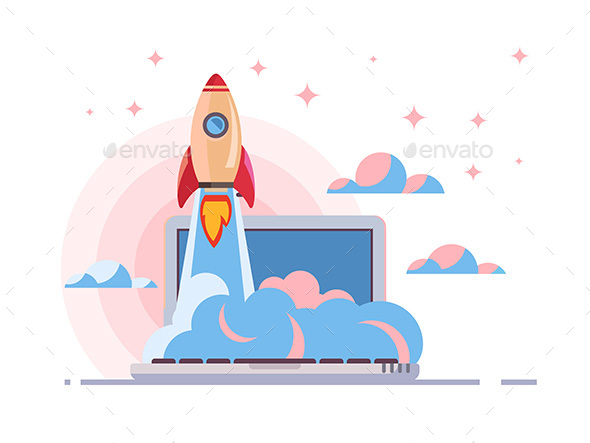 Web Start Up Flat Style - Web Technology