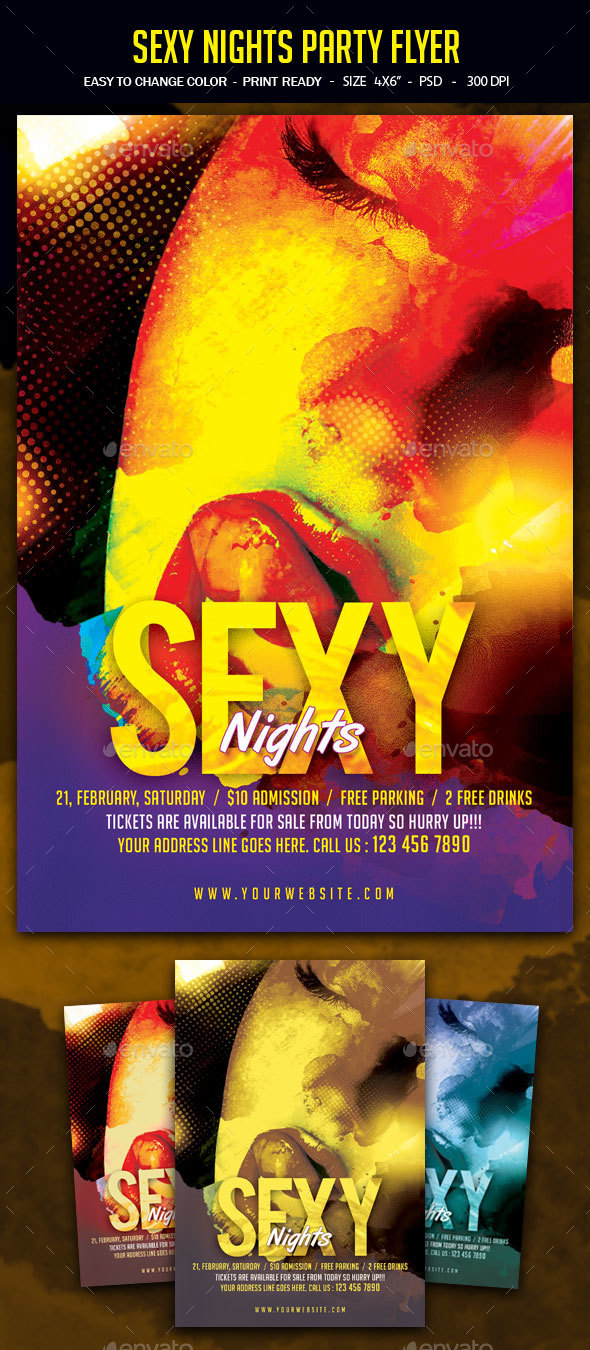 Sexy Nights Party Flyer - Clubs & Parties Events