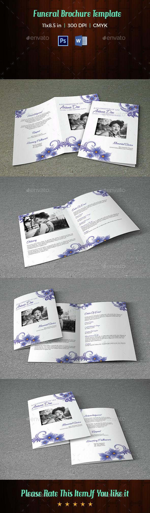 Funeral Program Template-V32 - Informational Brochures