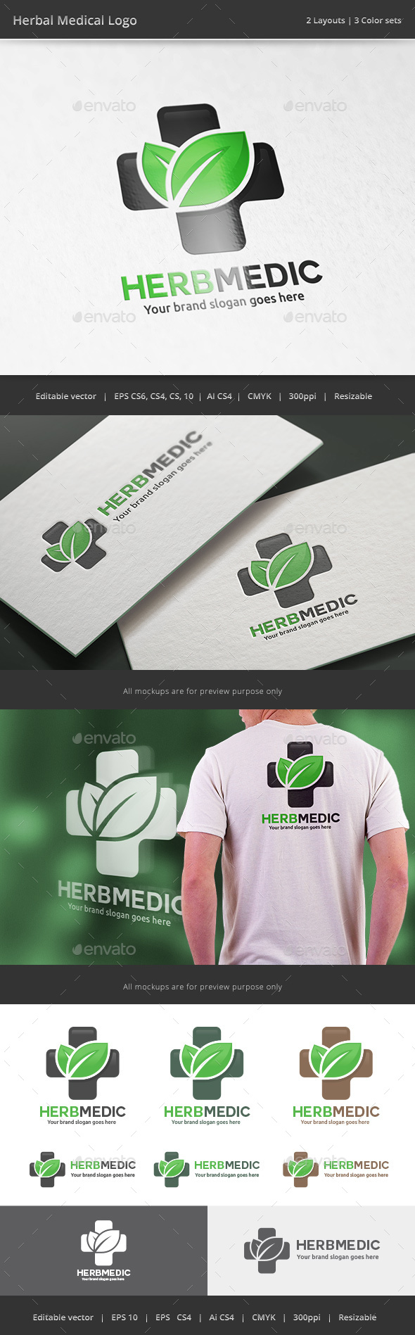 Herbal Medical Logo - Vector Abstract