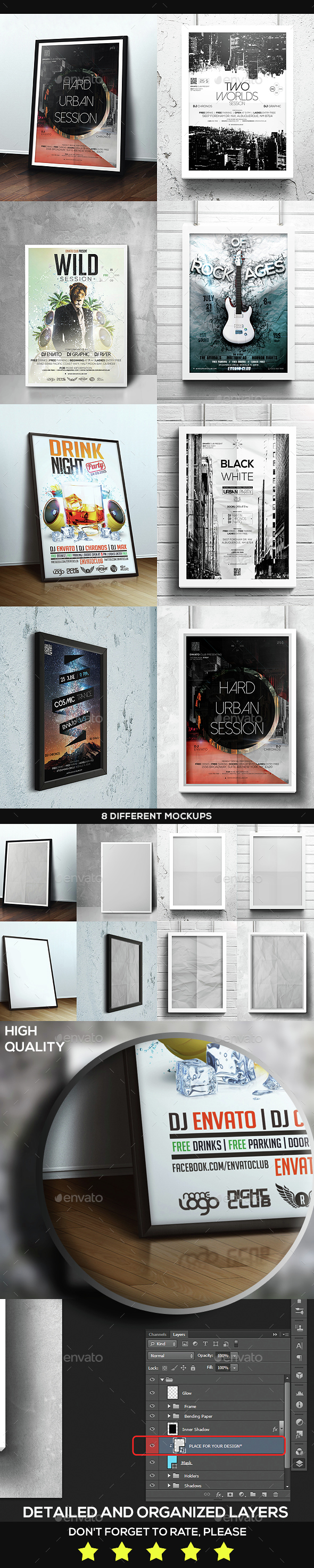 Framed Poster Mock-Up Bundle - Posters Print