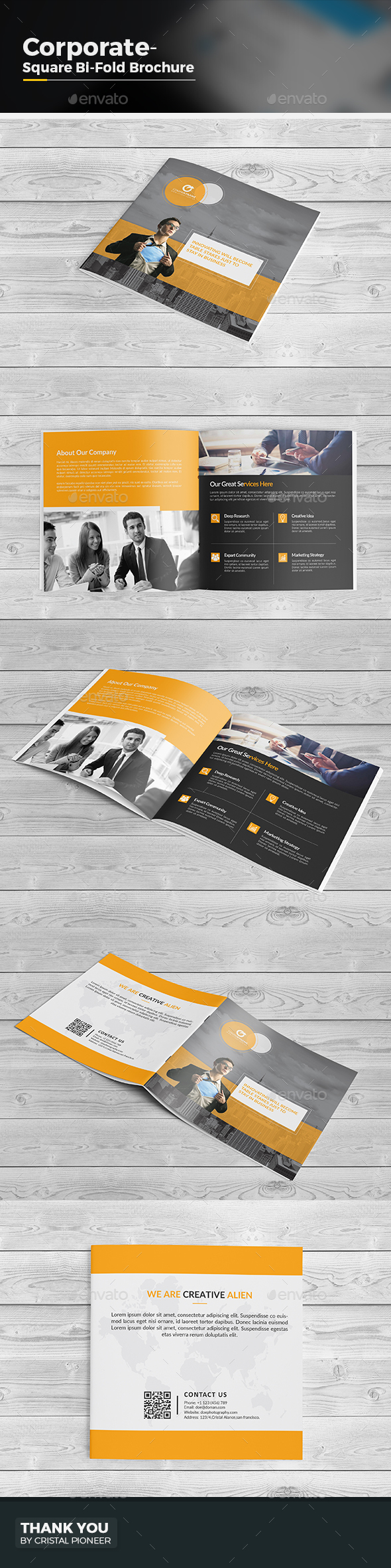 Square Bi Fold Brochure - Corporate Brochures