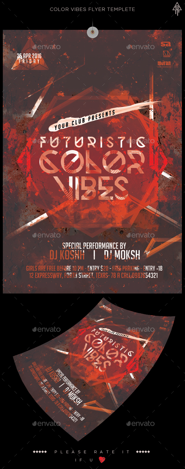 Color Vibes Flyer Templete - Clubs & Parties Events
