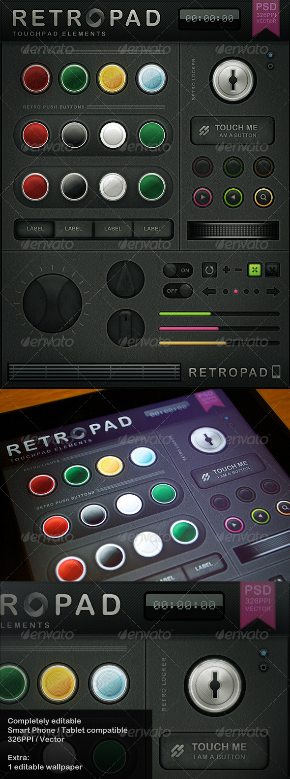Retropad - Touch User Interinterface - User Interfaces Web Elements