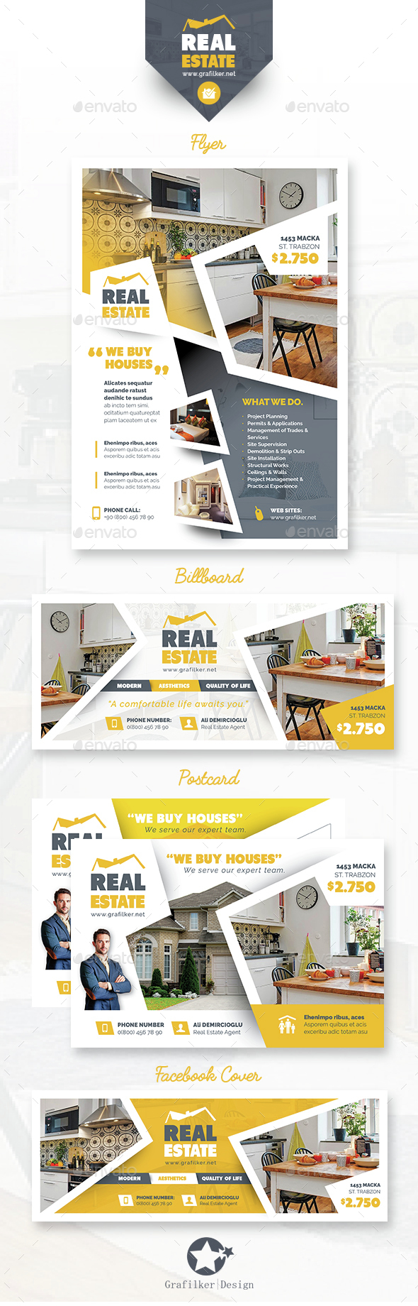 Real Estate Bundle Templates - Corporate Flyers