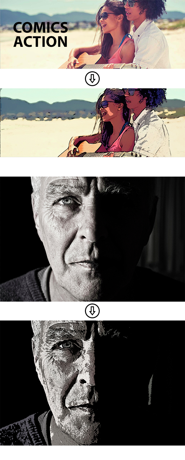 Comics Action - Photo Effects Actions