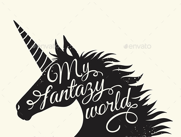 Silhouette of a Unicorn - Miscellaneous Characters