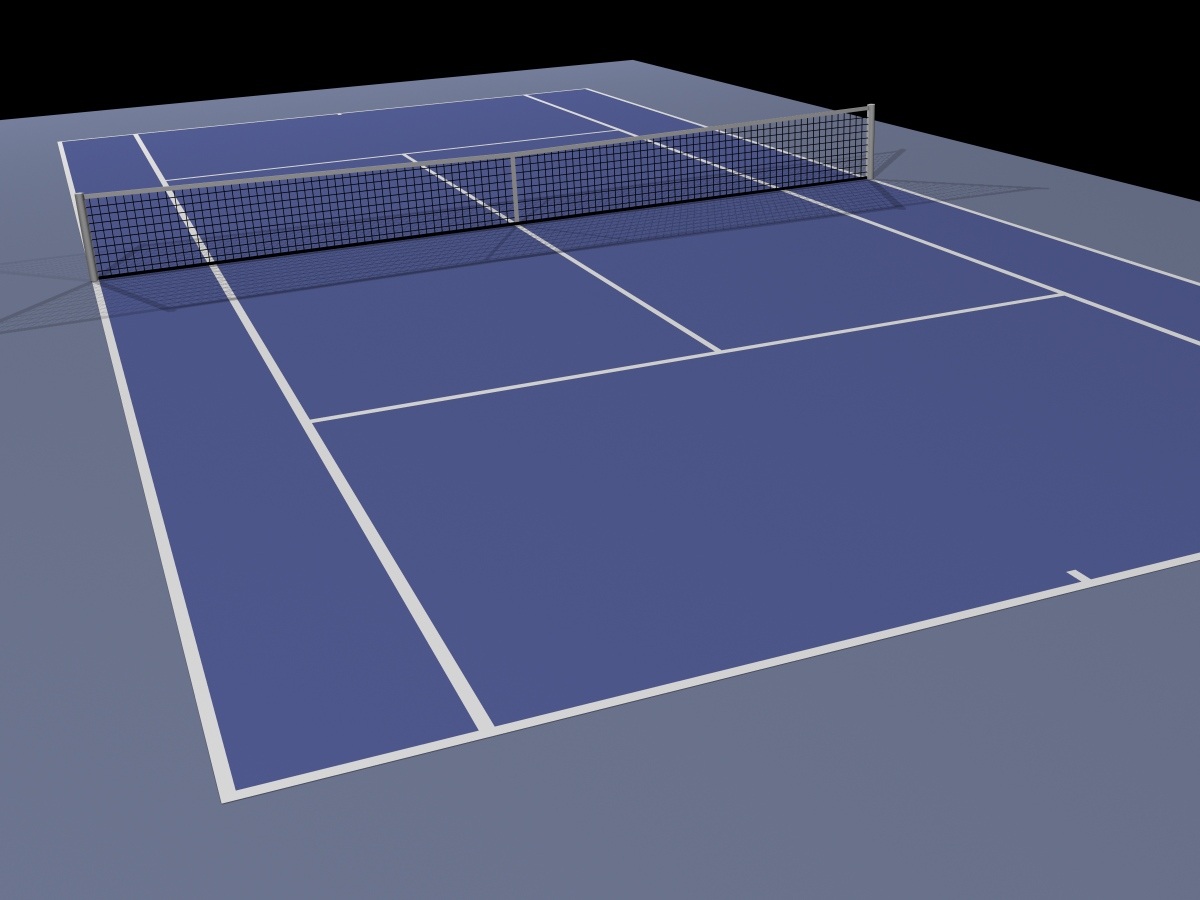 [Tennis series] Low-poly tennis court by equilibriumDC | 3DOcean