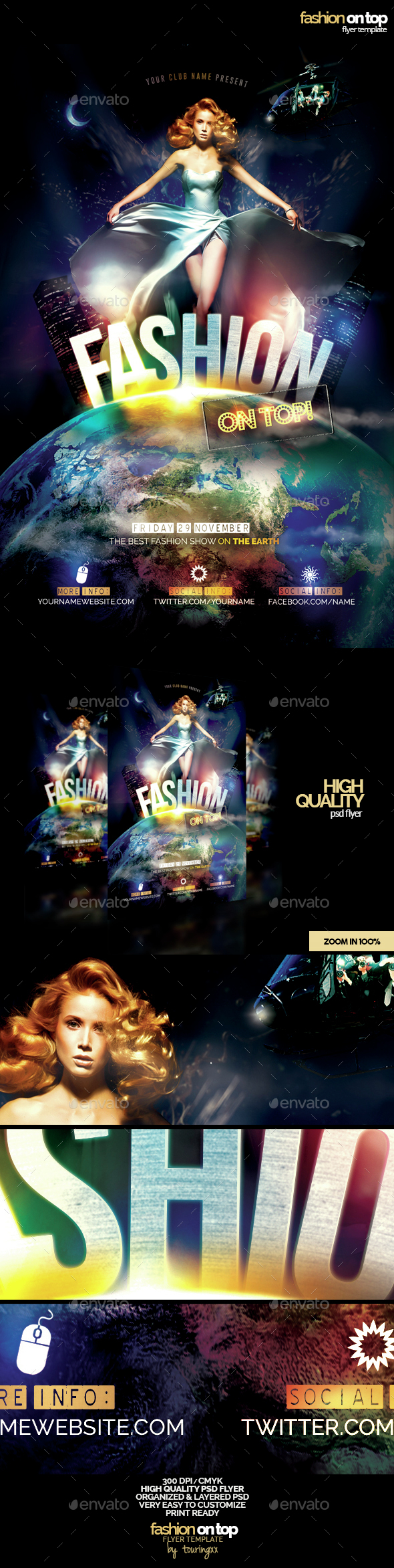 Fashion On Top Flyer Template - Flyers Print Templates