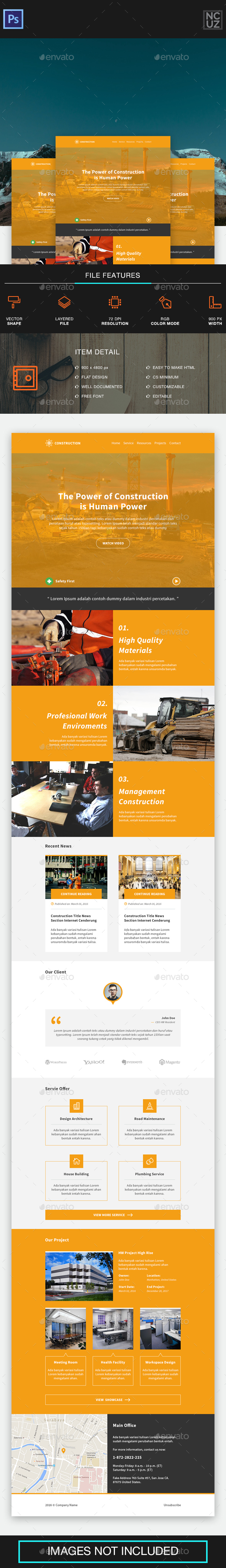 Construction Company E-newsletter - E-newsletters Web Elements