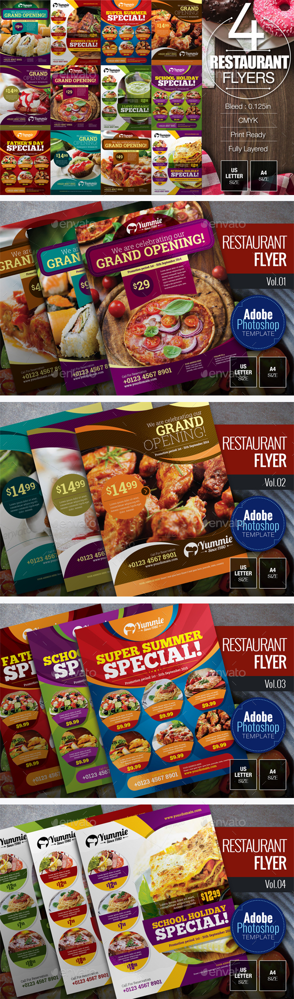 Restaurant Flyer Bundle - Restaurant Flyers