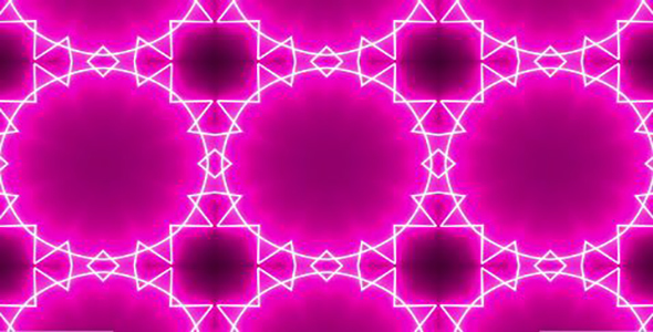 Pink Neon Kaleidoscope Background