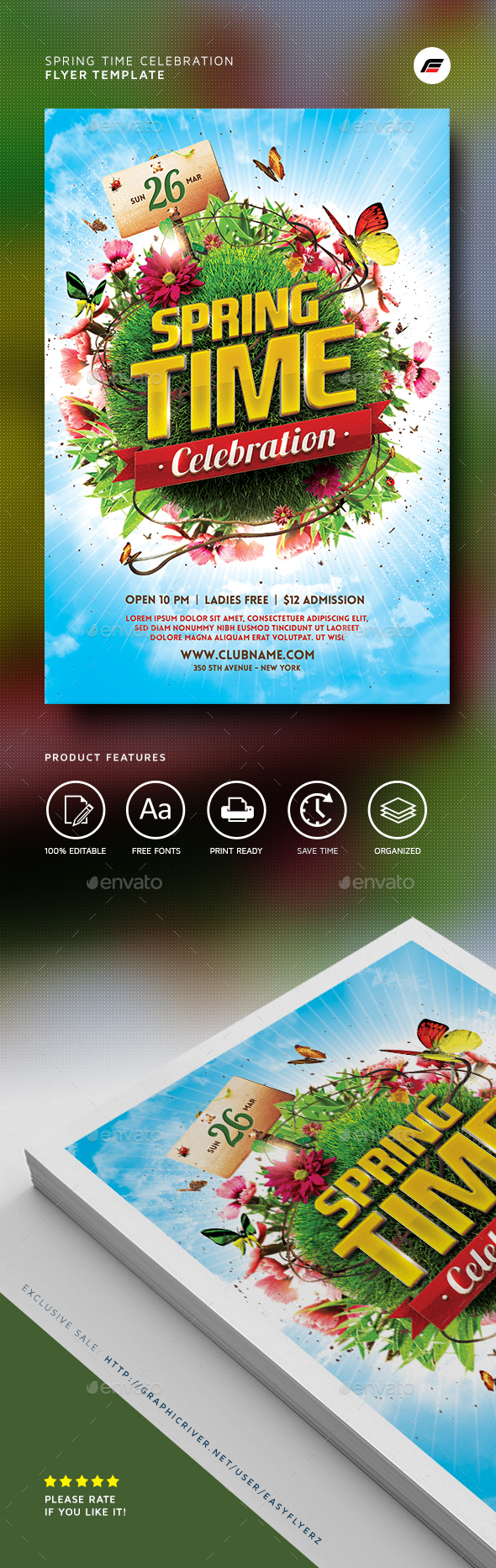 Spring Celebration Flyer Template - Events Flyers