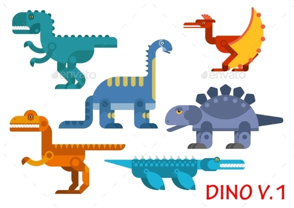 Prehistoric Dinosaurs of Jurassic Period - Animals Characters