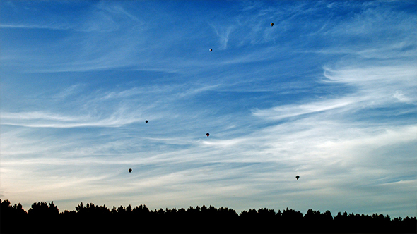 Air Balloons Fly in the Sky