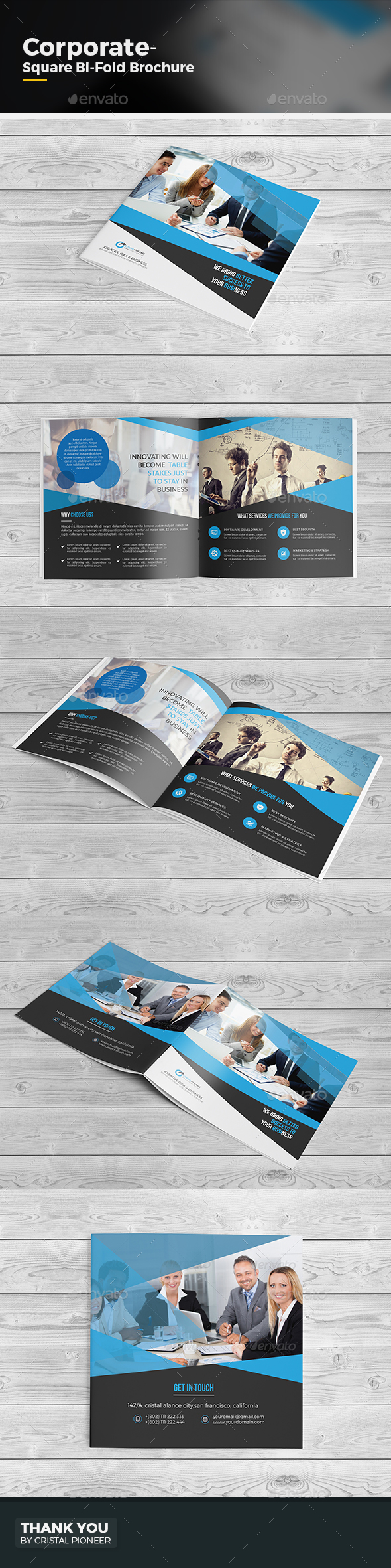 Square Bi Fold Brochure - Corporate Brochures