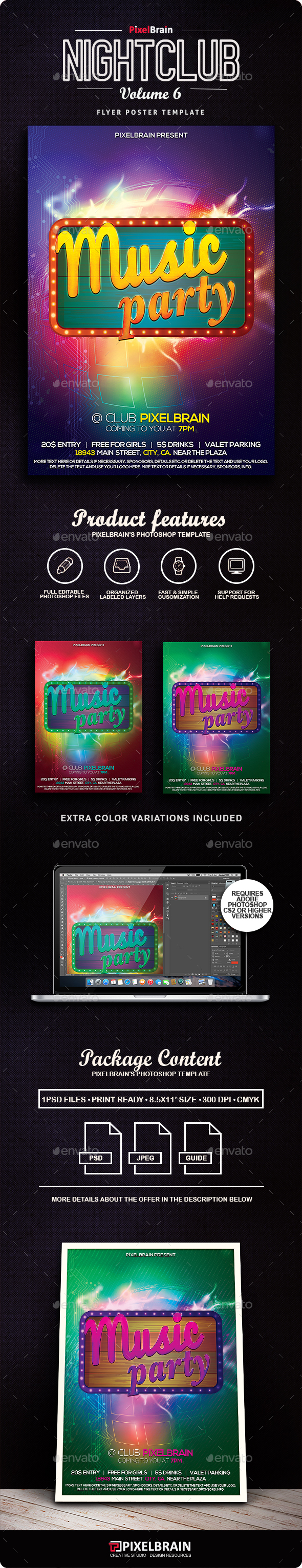 Nightclub Flyer/Poster Vol. 6 - Clubs & Parties Events