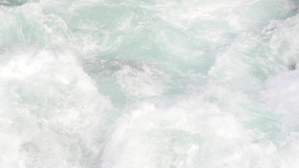 a Fast-moving Stream Of The Mountain River