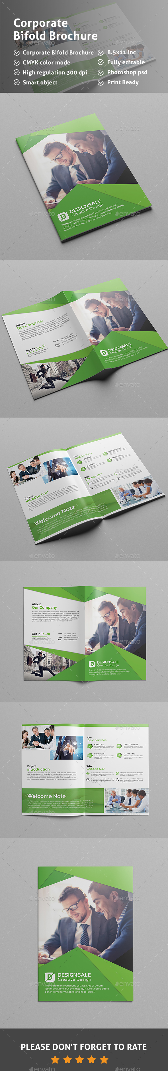 Bi-Fold Brochure Template - Corporate Brochures