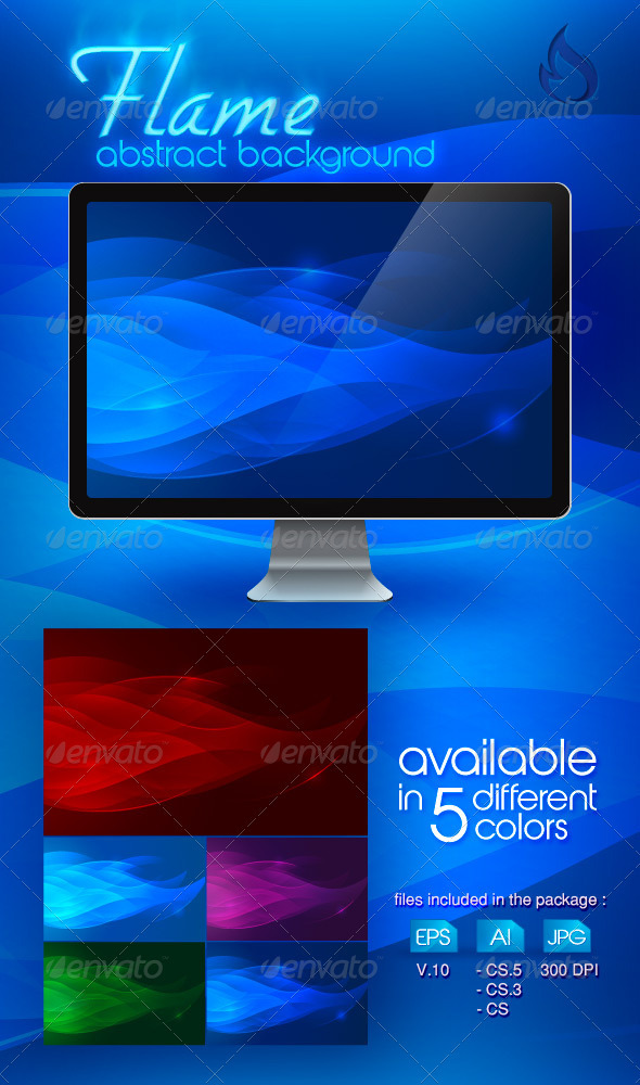 Flame Abstract Background - Backgrounds Decorative