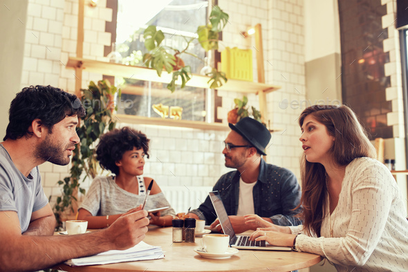 Business meeting at the coffee shop - Stock Photo - Images
