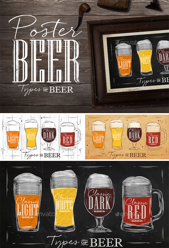 Beer Type Posters - Food Objects