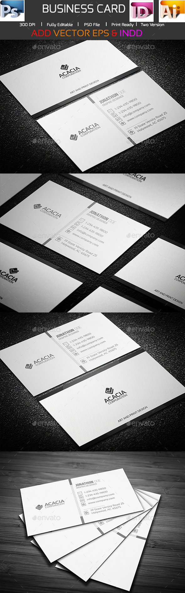 Sleek and Simple Business Card by ANCHORS | GraphicRiver