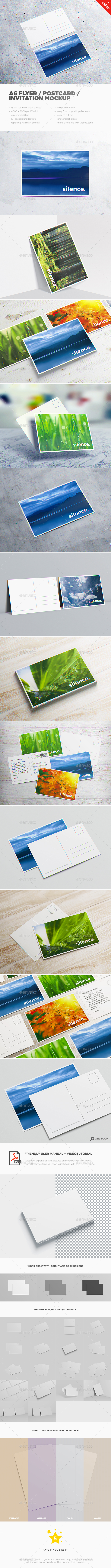 A6 Flyer / Postcard / Invitation MockUp - Miscellaneous Print