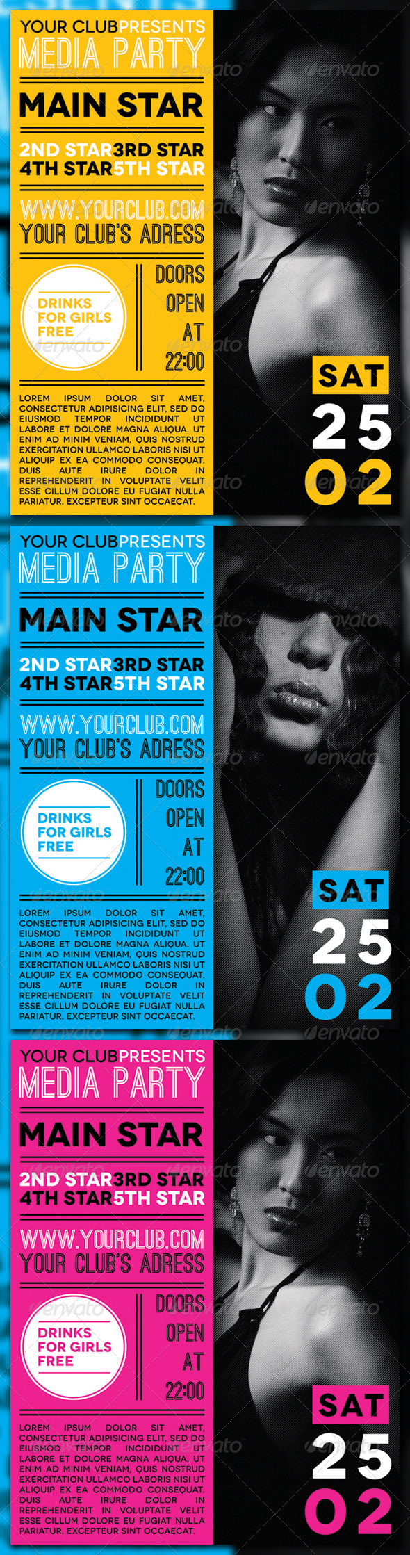 Media Party Poster - Clubs & Parties Events
