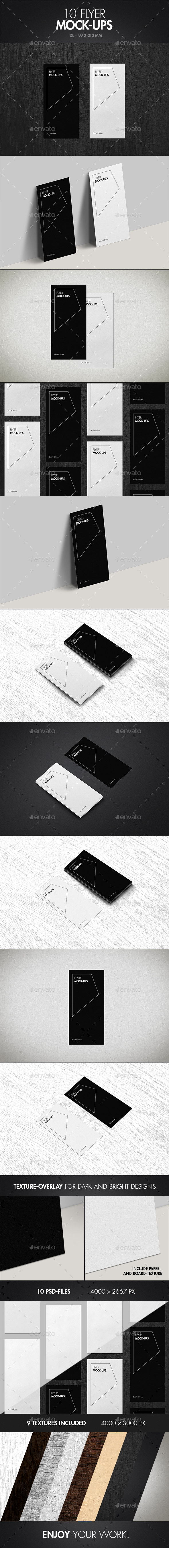 10 DL Flyer Mock-Ups - Flyers Print