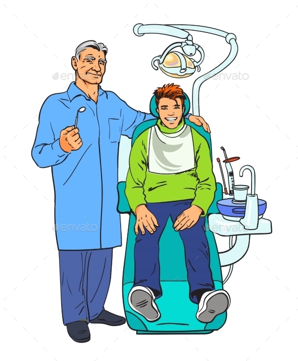 Dentist And Patient. Healthy Patient - Health/Medicine Conceptual