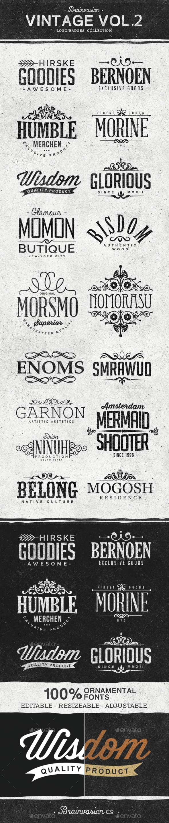 Vintage Logo/Badge Collection Vol.2 - Badges & Stickers Web Elements