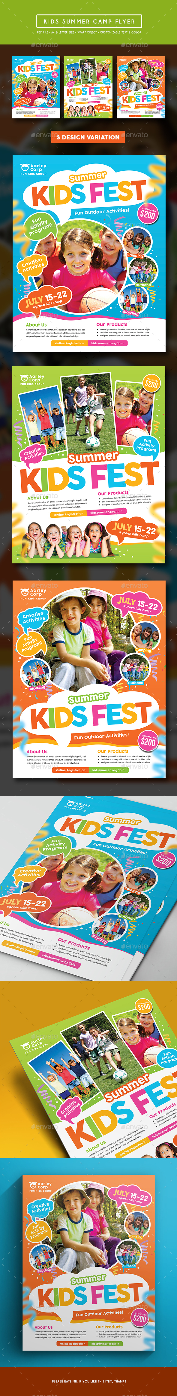 Kids Summer Camp Flyer - Corporate Flyers