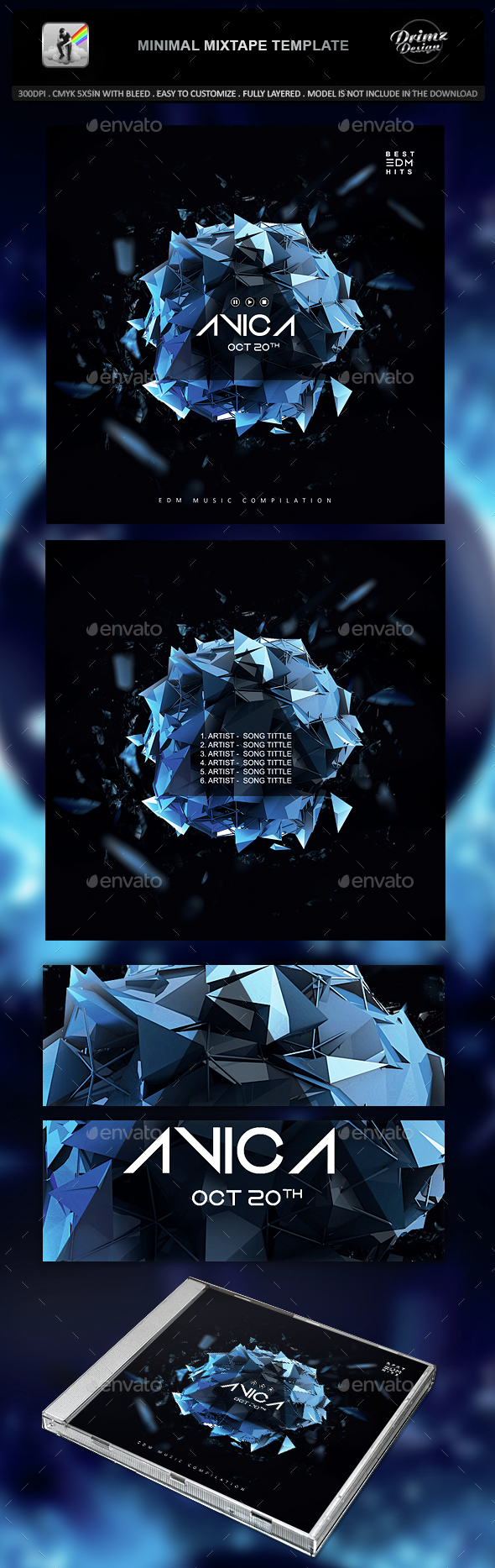 Minimal Mixtape Template - Events Flyers
