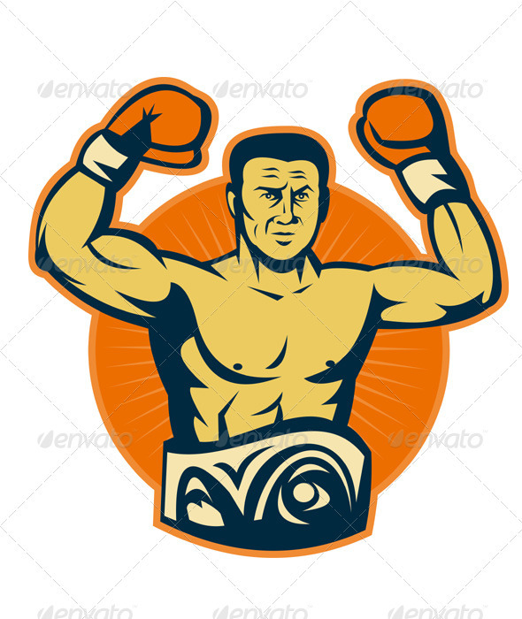 Champion Boxer Boxing Retro - Sports/Activity Conceptual