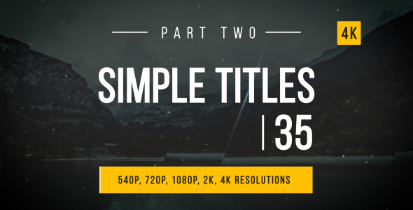 Simple TitlesLower Thirds - VideoHive 14914390