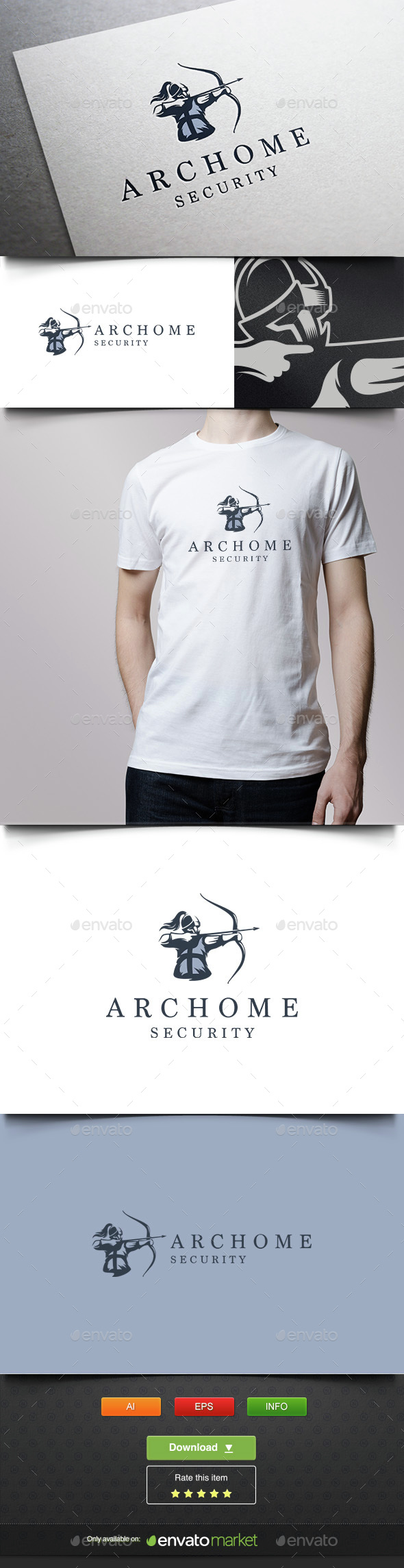 Archer Warrior - Humans Logo Templates